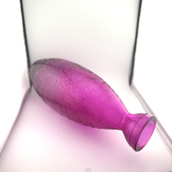 HUGE Lafiore Fuchia Pink vase Handblown in Spain 16" - Picture 6 of 9